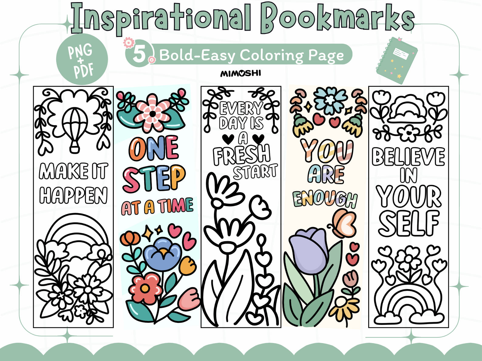 Inspirational Bookmarks Motivational