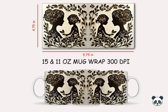 Mothers Day Mom 3d Mug Wrap Sublimation Graphics