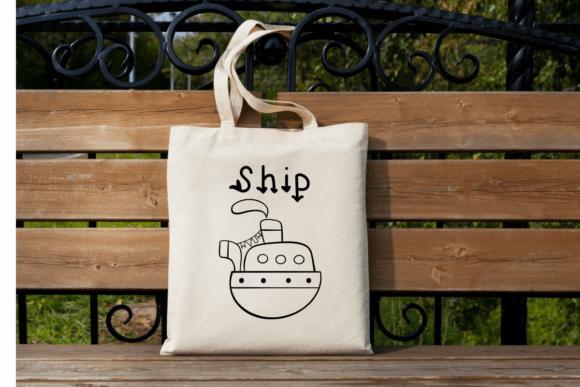 Ship Doodle Font PNG with transparent background - Preview 4