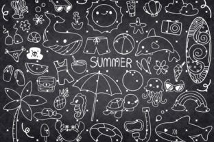 Summer Doodle Clipart Beach SVG Graphic by MeawwaDigitalArts · Creative ...