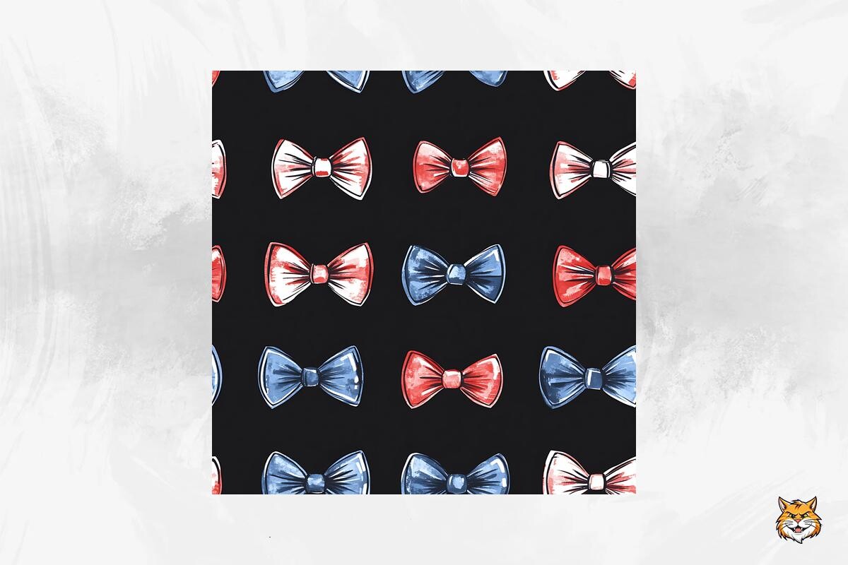 Father's Day Bow Tie Seamless Pattern Graphic by Meow.Backgrounds ...