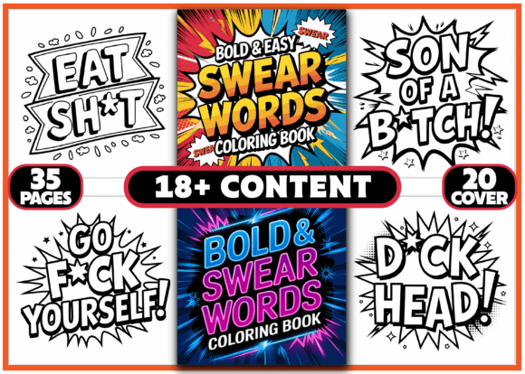 35 Swear Words Coloring Pages for Adults