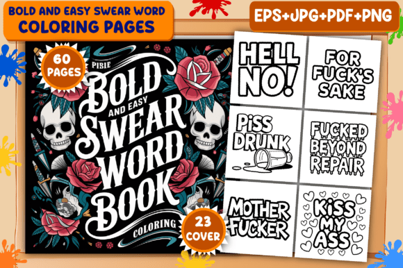 ADULT - Swear Word Bold and Easy Coloring Pages