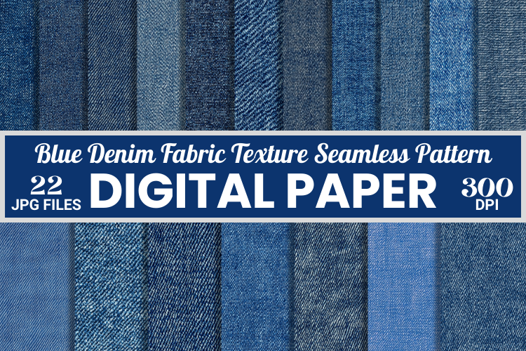 Blue Jean Denim Fabric Texture Patterns