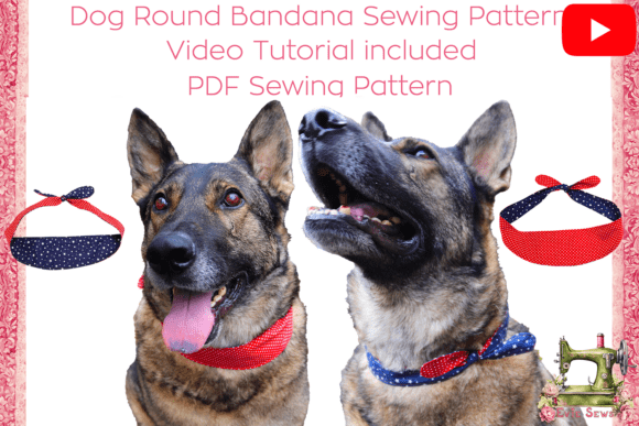 Cute Round Dog Bandana Sewing Pattern
