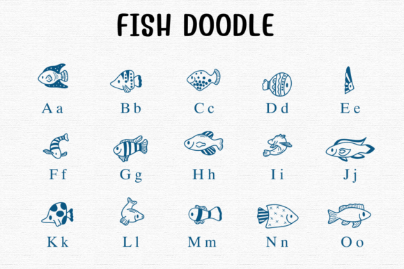 Fish Doodle Font - Preview 1
