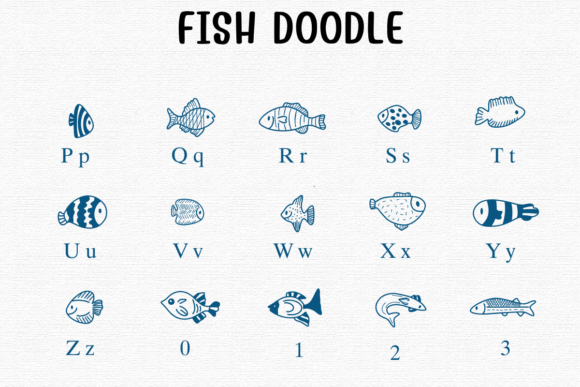 Fish Doodle Font - Preview 2