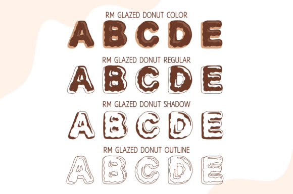 Glazed Donut Chocolate Font - Preview 1