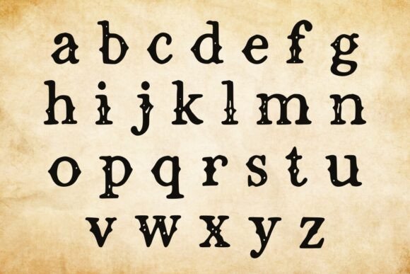 Gnarled Ink Font PNG with transparent background - Preview 3