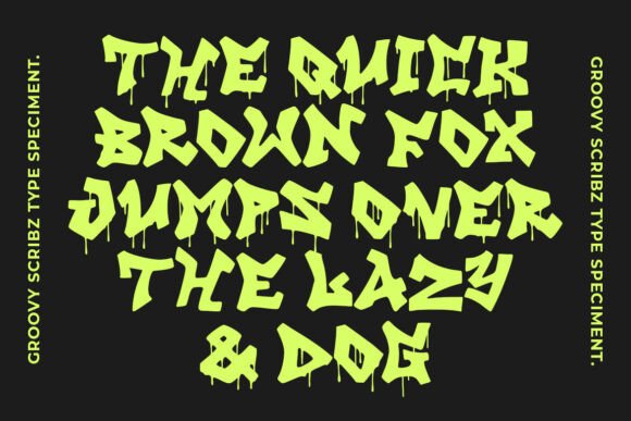 Groovy Scribz Font PNG with transparent background - Preview 1