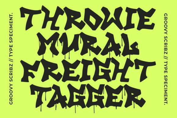 Groovy Scribz Font PNG with transparent background - Preview 3