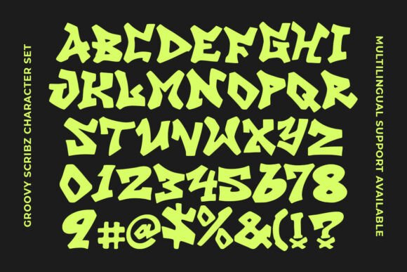 Groovy Scribz Font PNG with transparent background - Preview 6