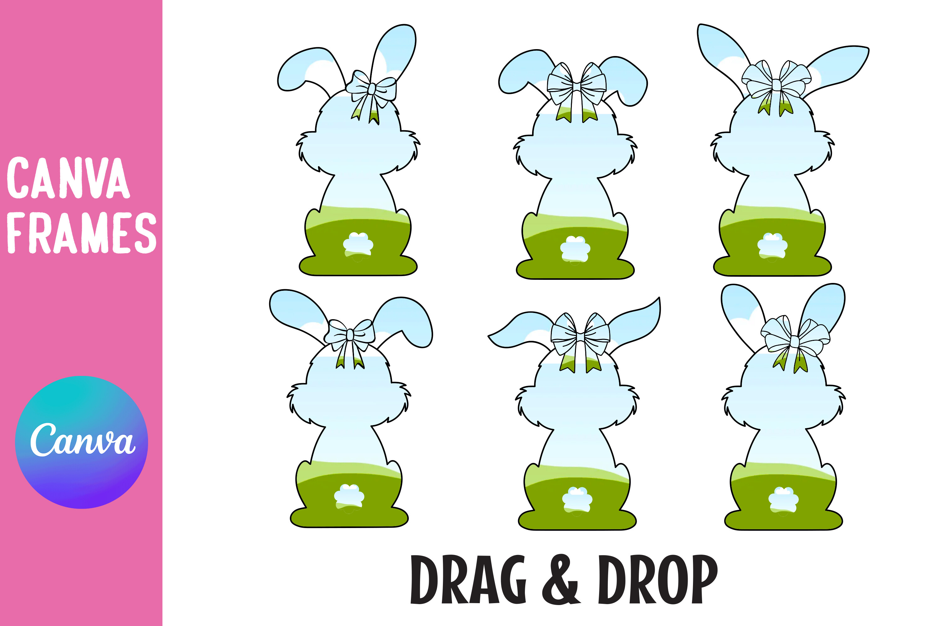 Little Bunny Bows Canva Frames