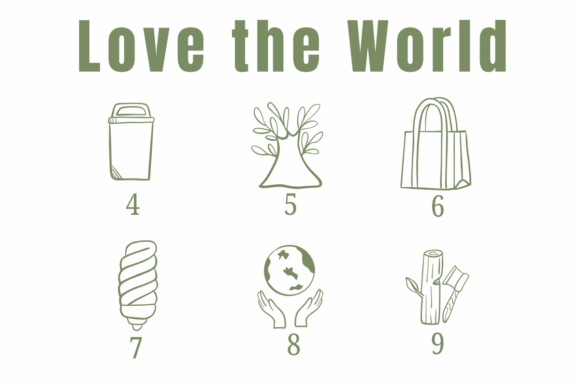 Love the World Font PNG with transparent background - Preview 3