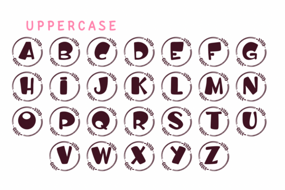 Monogram Mom Font PNG with transparent background - Preview 1