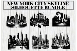 New York City Skyline Silhouette Bundle Graphic by Graphics Earth ...