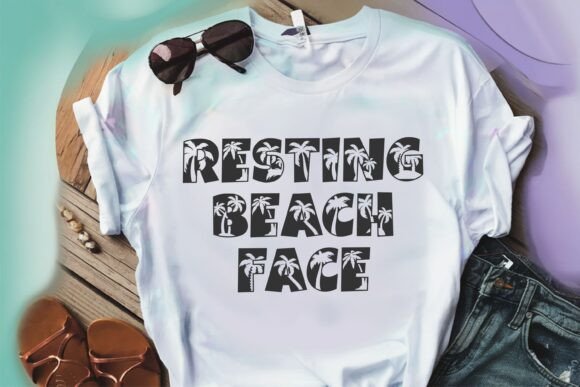 Palm Trees Font PNG with transparent background - Preview 1