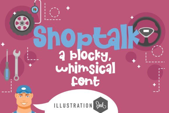Shoptalk Font - Whimsical Lettering Fonts