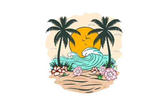 Preview of Summer Graphic Sublimation PNG, Eps T-shirt, sticker, and sublimation design