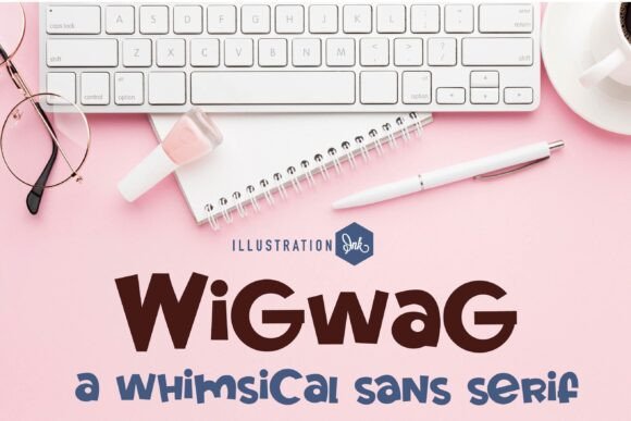WiGWaG Font - Whimsical Lettering Fonts