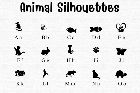 Animal Silhouettes Font - Preview 1