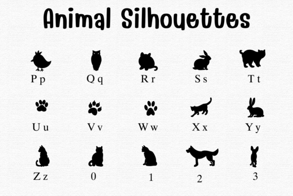 Animal Silhouettes Font - Preview 2