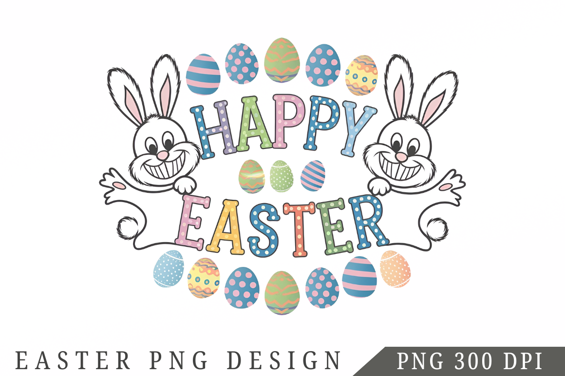 Cute Easter Bunny Sublimation Graphic by JR Design · Creative Fabrica