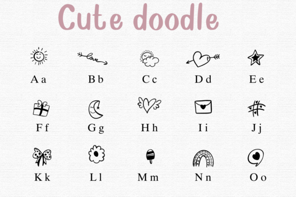 Cute Doodle Font - Preview 1