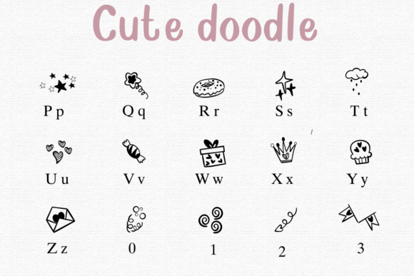 Cute Doodle Font - Preview 2