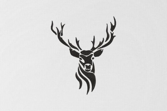 Deer Head Embroidery Design