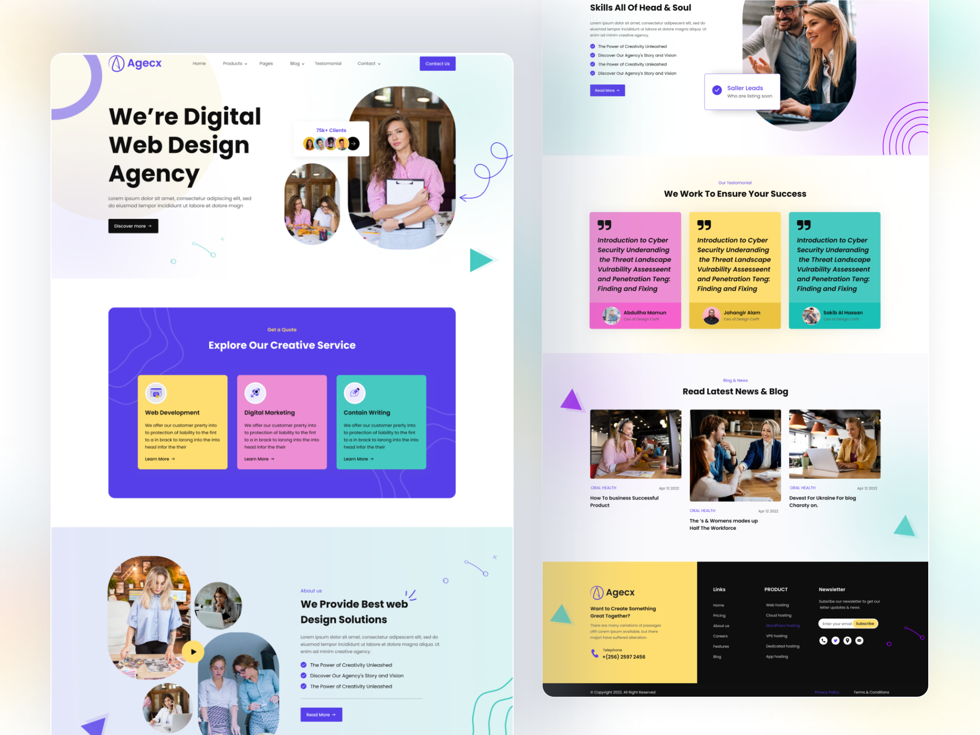 Digital Marketing Agency Figma Template Graphic by Oxflo Studio ...