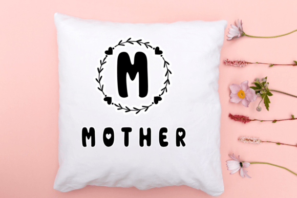 Mom Monogram Font PNG with transparent background - Preview 4