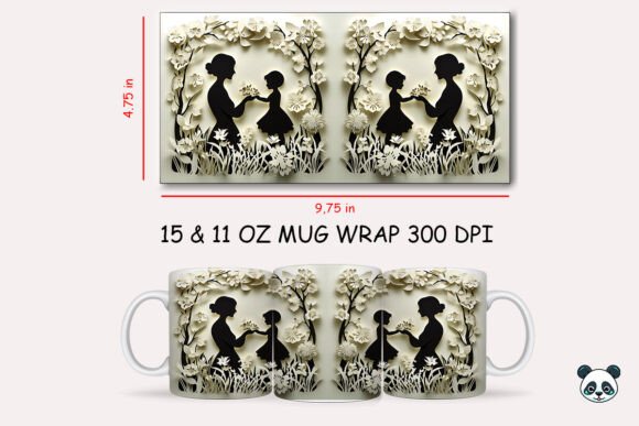 Mothers Day Grandma Mug Wrap Sublimation Graphics