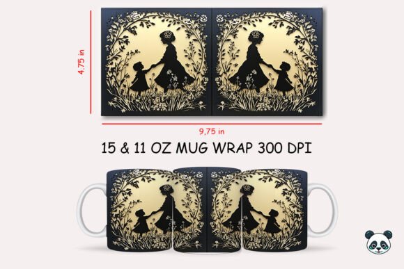Mothers Day Grandma Mug Wrap Sublimation Graphics