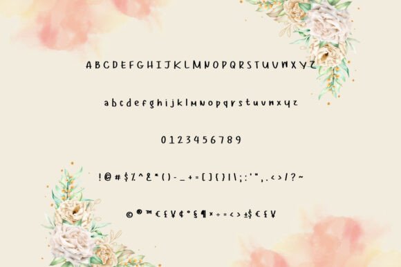 Peppy Pansy Font PNG with transparent background - Preview 3