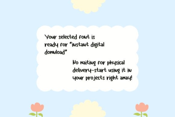 Peppy Pansy Font PNG with transparent background - Preview 4