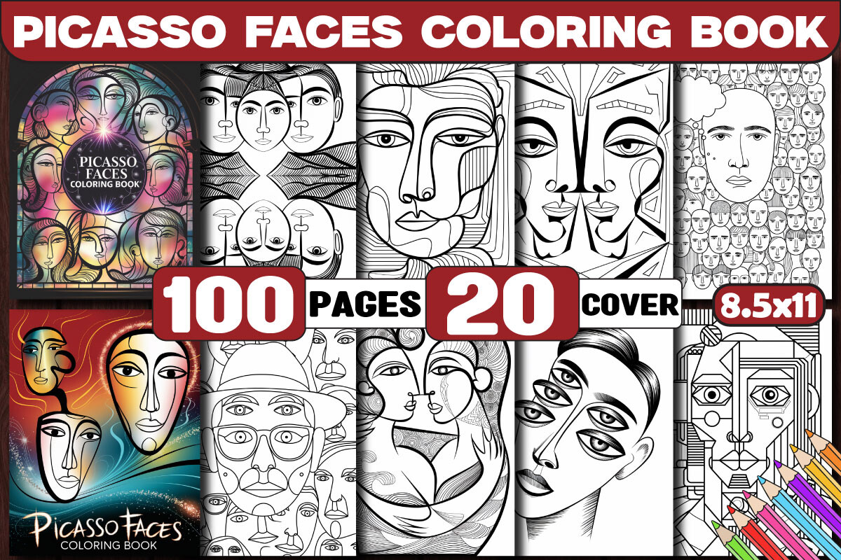 Picasso Faces Coloring Book for Adults