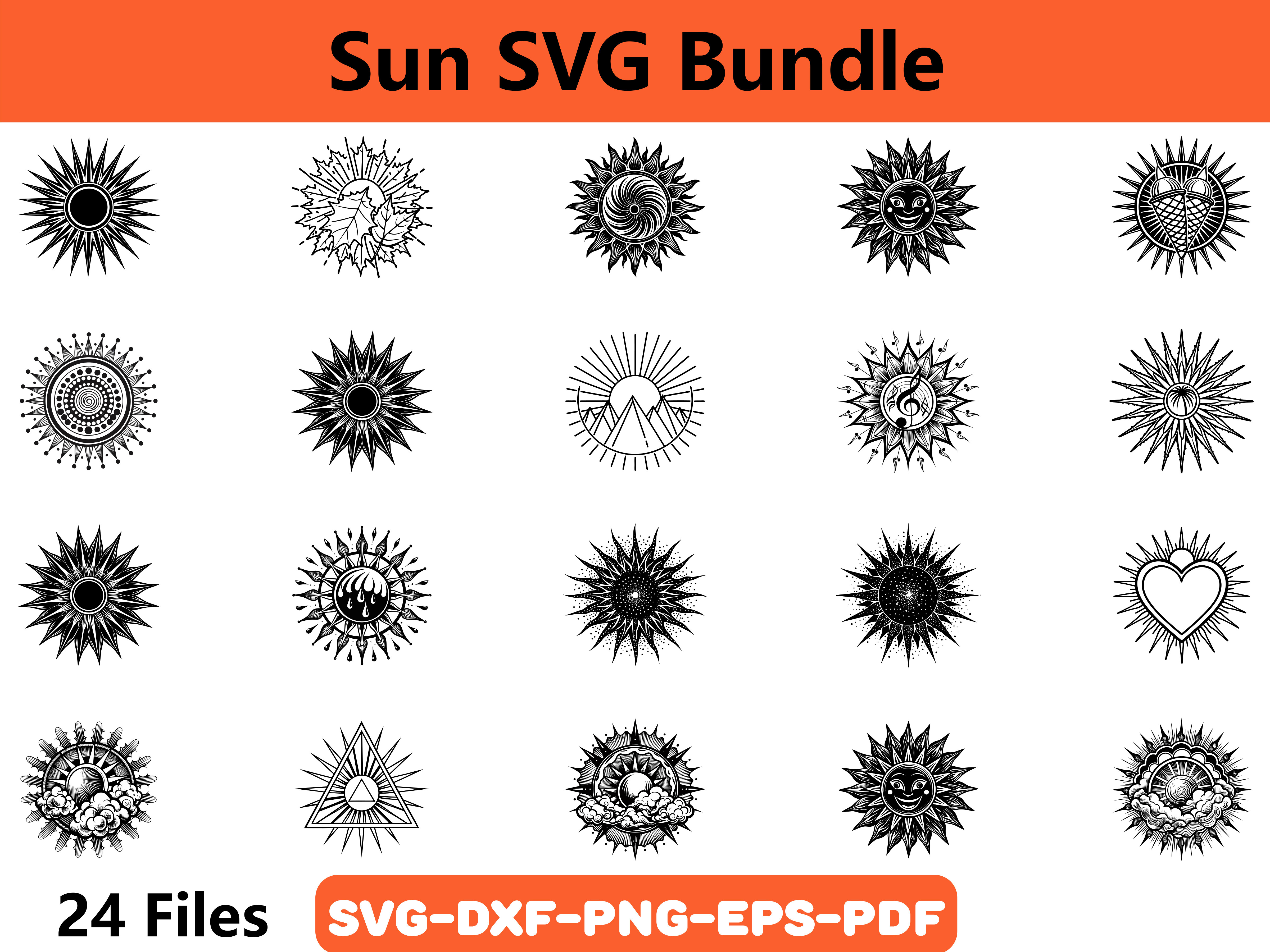 Sun SVG Bundle Graphic by Priyo Design Shop · Creative Fabrica