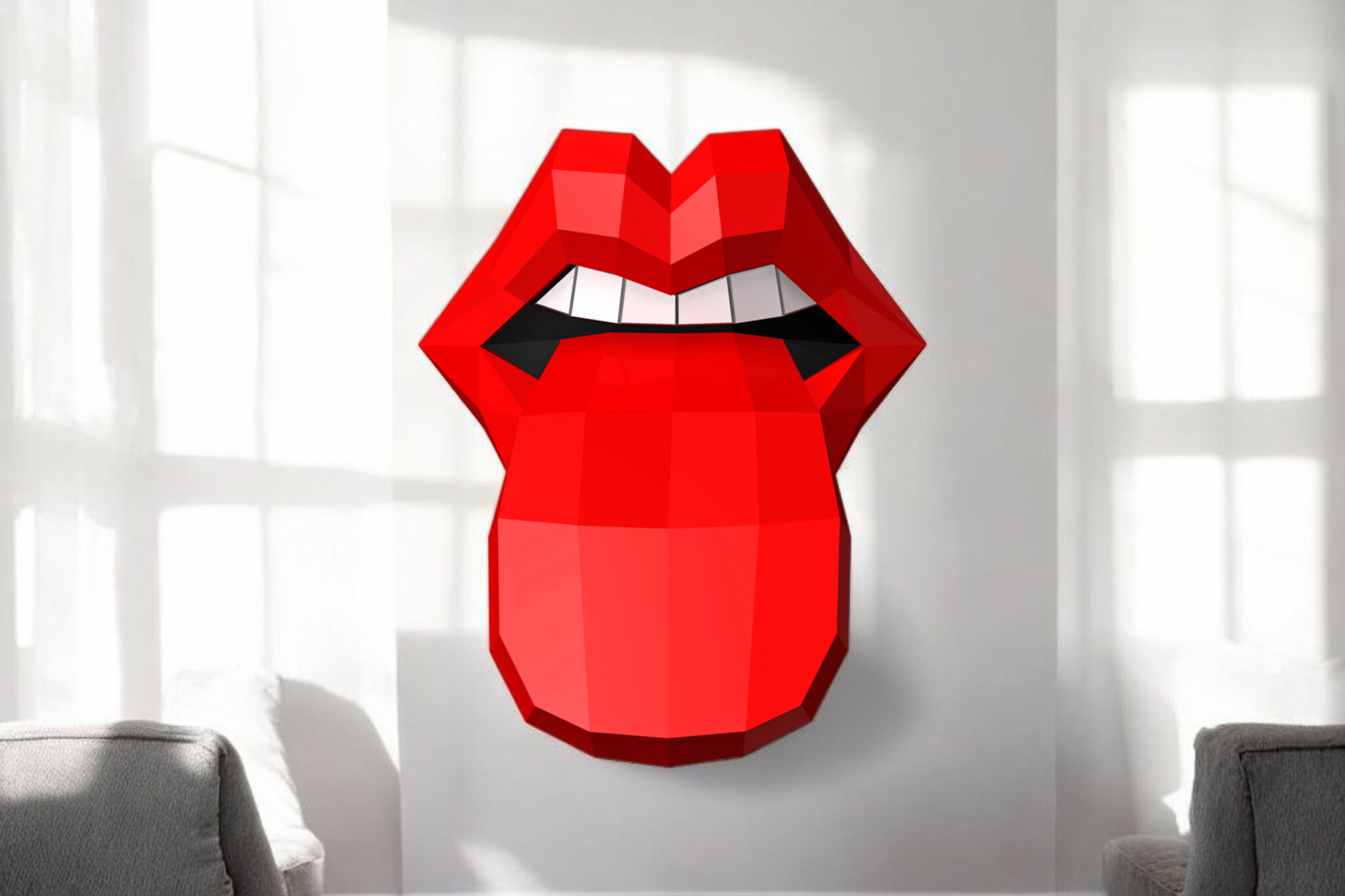 Tongue out - 3d papercraft