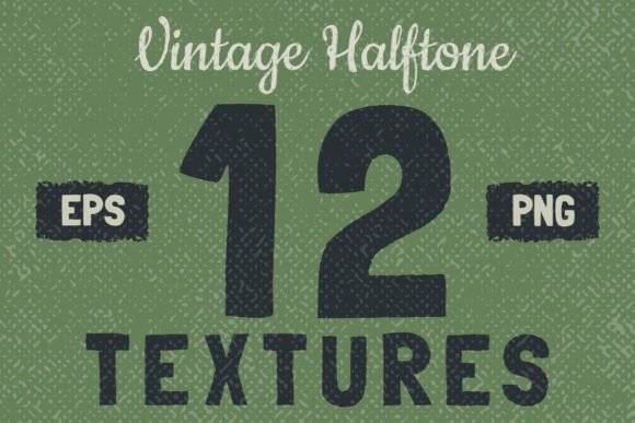 12 Vintage Halftone Textures