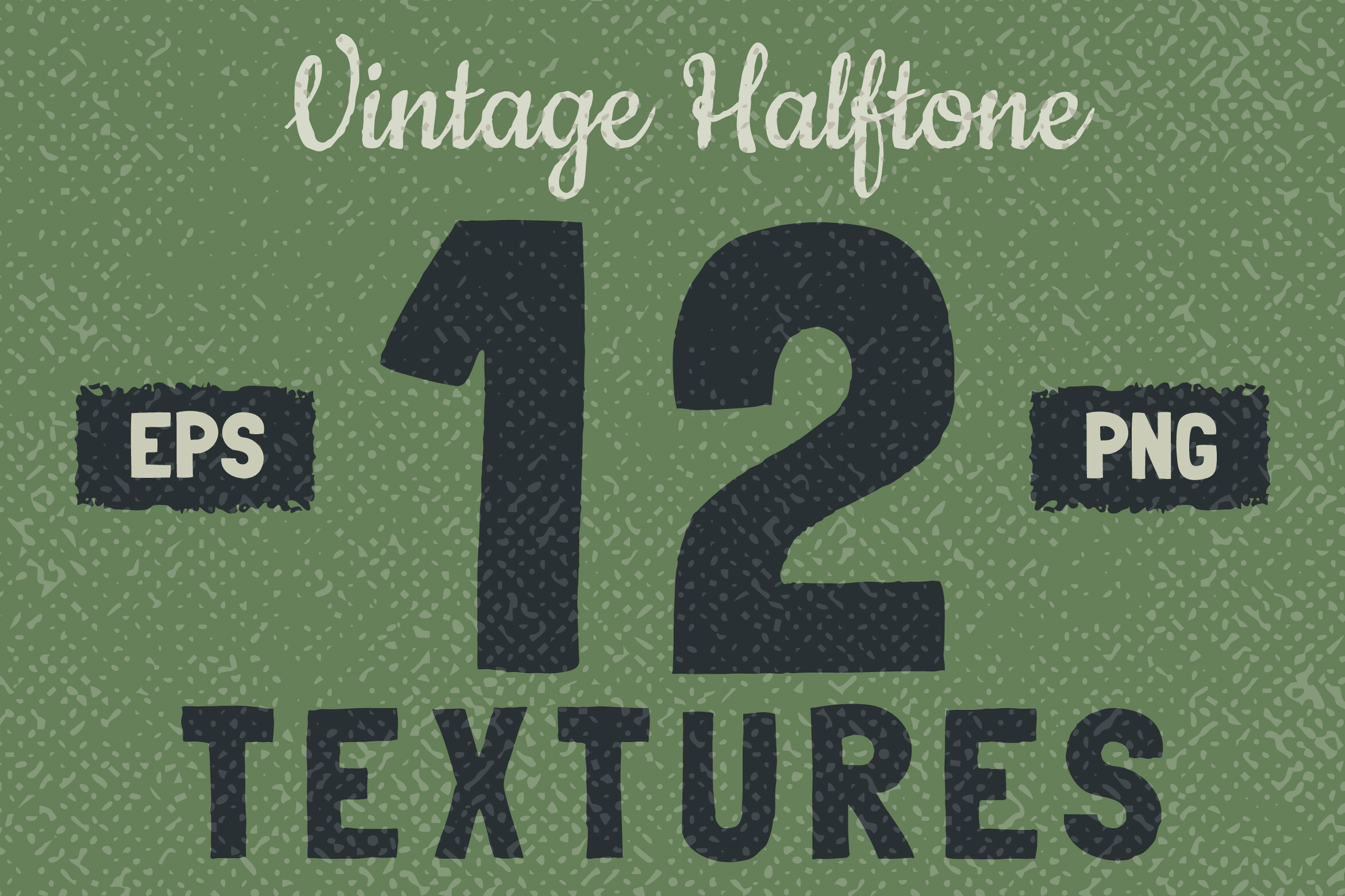 12 Vintage Halftone Textures