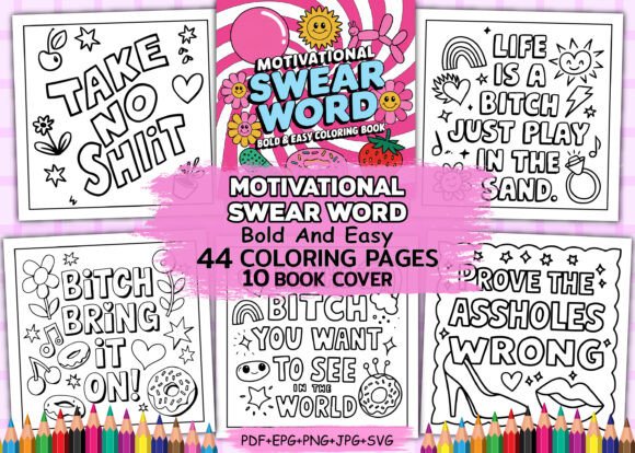 ADULT - Motivational Swear Word Coloring Book