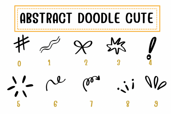 Abstract Doodle Cute Font - Preview 3