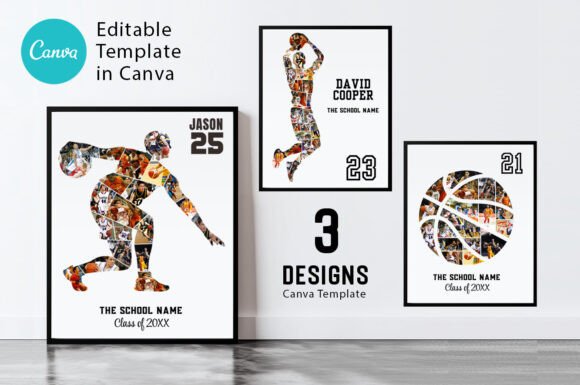 Basketball Photo Collage Canva Template
