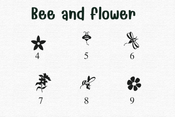 Bee and Flower Font - Preview 3
