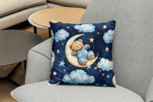 Blue Teddy Bear Baby Boy Digital Paper Graphic by Nam Tiwa · Creative ...