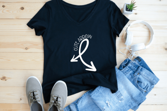 Cute Arrow Font PNG with transparent background - Preview 5