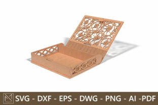 Elegant Floral Laser Cut Wooden Box SVG · Creative Fabrica