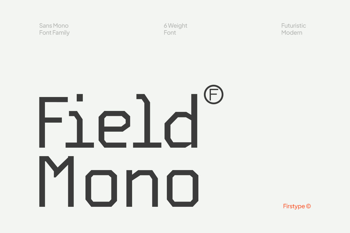 Field Mono Font by firstype studio preview