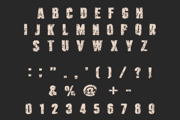 Grinz Grunge Font PNG with transparent background - Preview 3